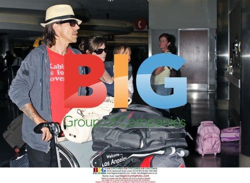 Anthony Kiedis and son at LAX