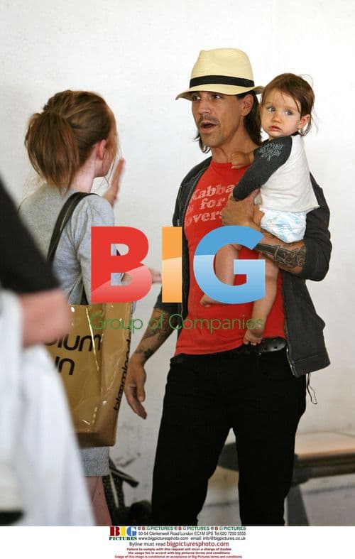 Anthony Kiedis and son at LAX