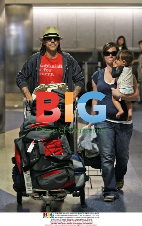 Anthony Kiedis and son at LAX