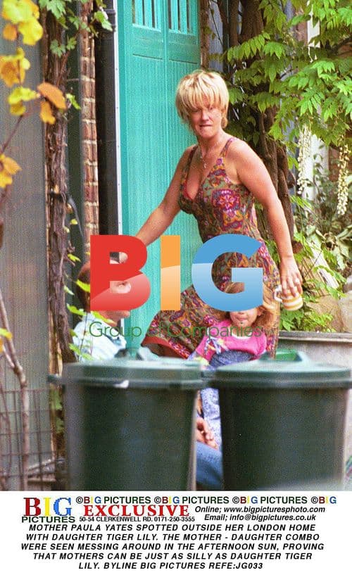 Paula Yates and Tiger Lily Play Outside