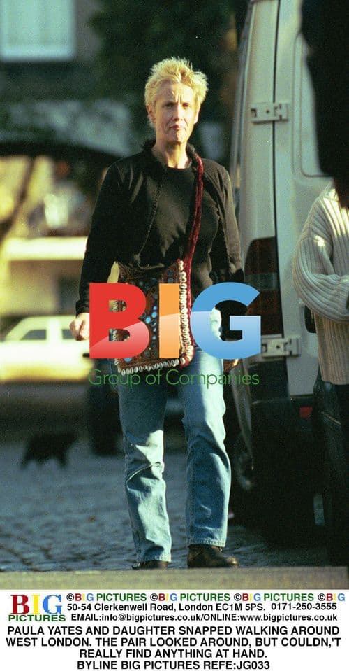 Paula Yates and Daughter in West London