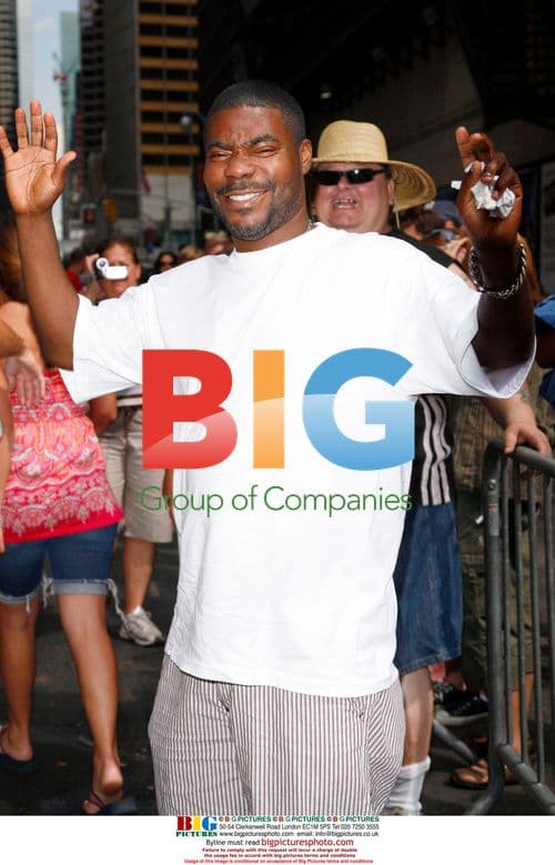 Tracy Morgan arrives at Letterman show