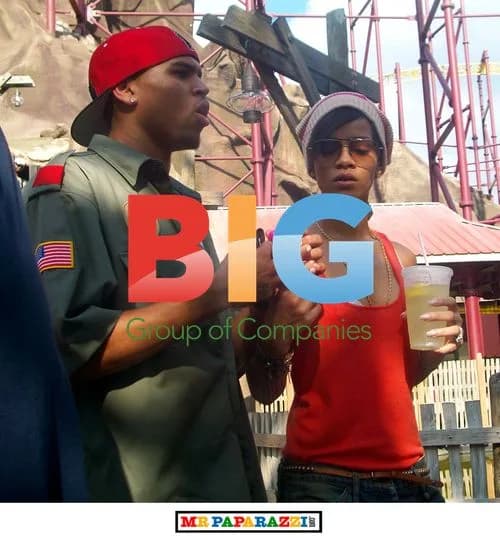 Chris Brown and Rihanna at Kings Dominion