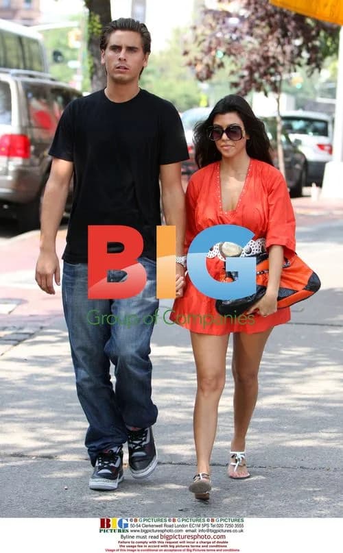 Kourtney Kardashian and Scott Disick at Bar Pitti