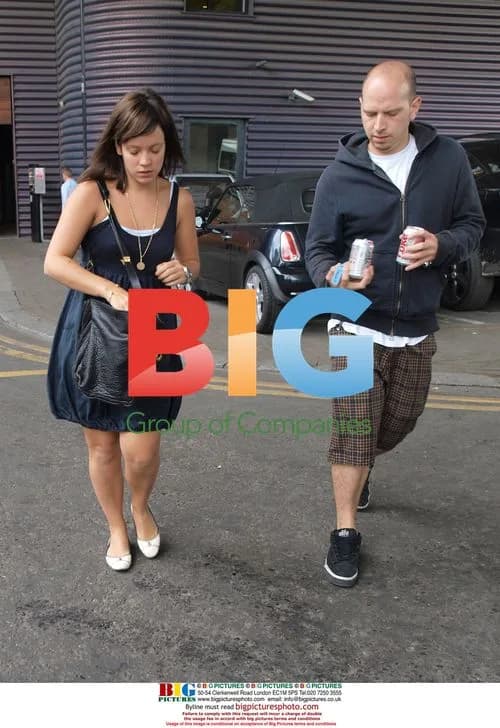 Lily Allen out for walk with friend and dog