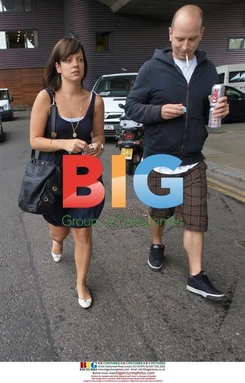 Lily Allen out with friend and dog in London
