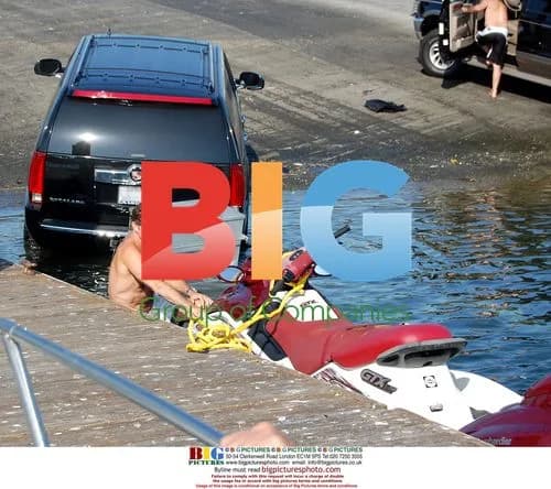 David Hasselhoff loading Sea Doos