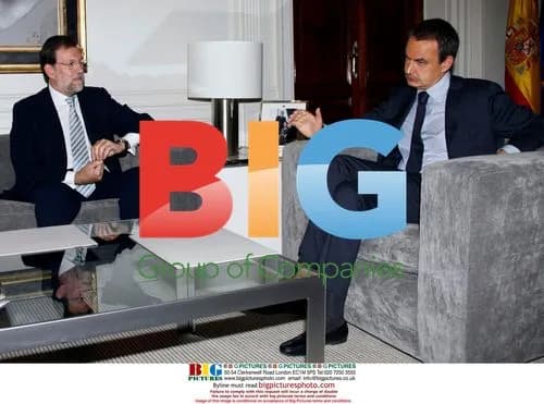 Zapatero and Rajoy Meet at Moncloa Palace