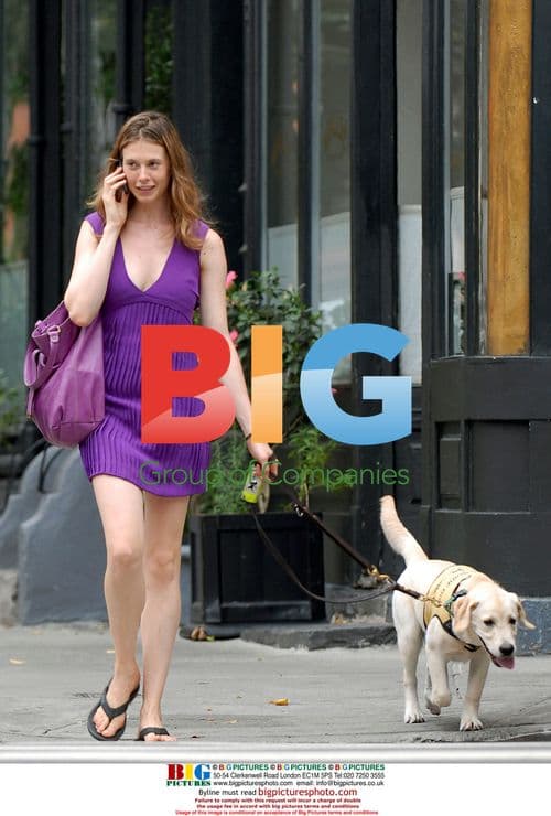 Elettra Rossellini out with dog