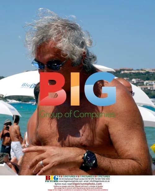 Flavio Briatore and Elisabetta Gregoraci on Beach