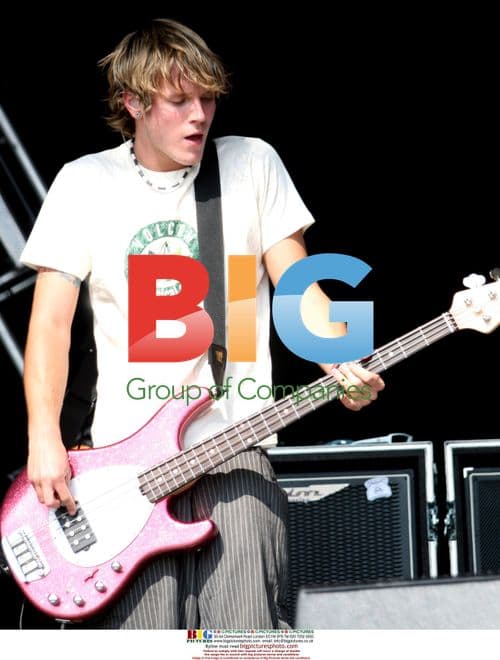 Dougie from Mcfly performing on stage