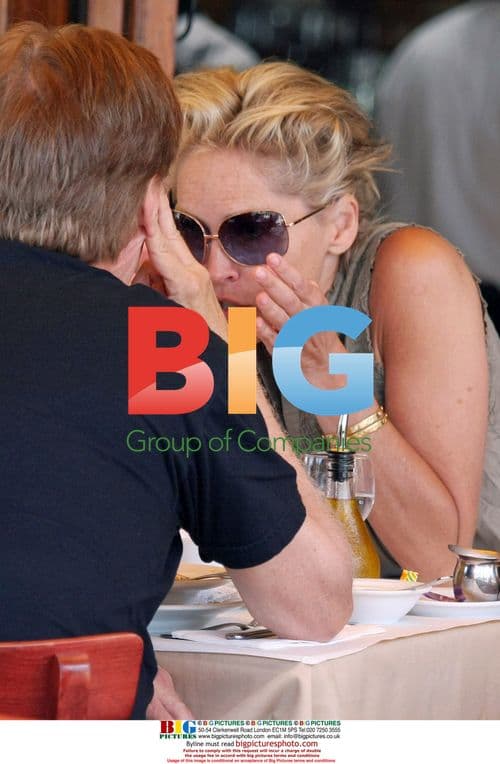 Sharon Stone and James Woods have lunch
