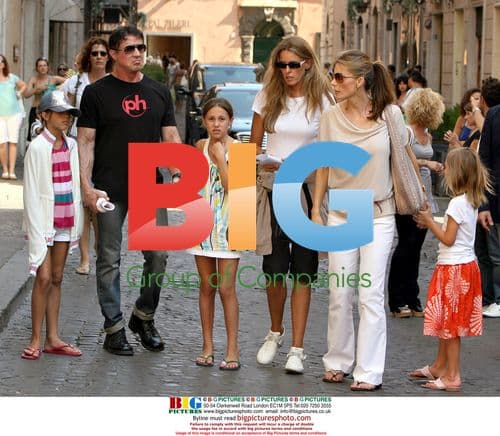 Sylvester Stallone's family vacation in Rome