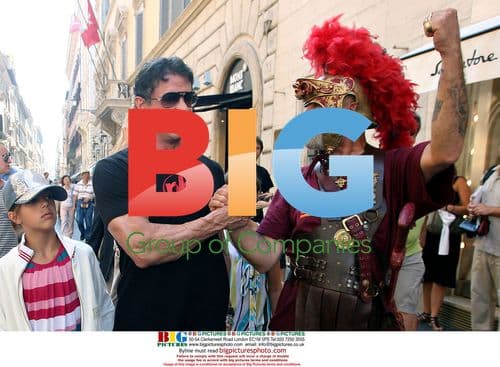 Stallone Family Vacation in Rome