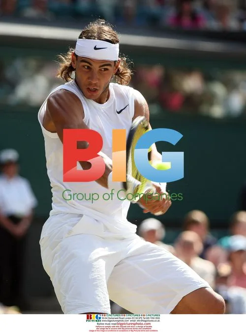 Rafael Nadal in Wimbledon semi-final action