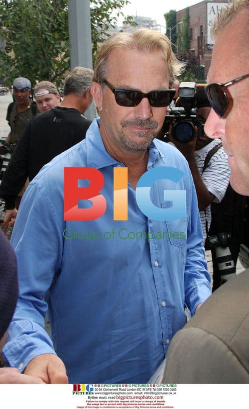 Kevin Costner Leaves Hotel for Conan Taping