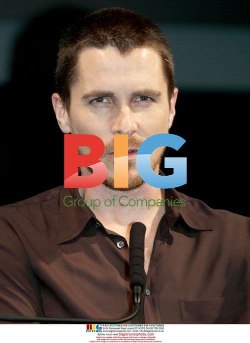 Christian Bale attends "The Dark Knight" press conference