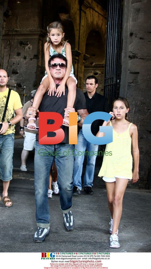 Stallone Family Vacation in Rome
