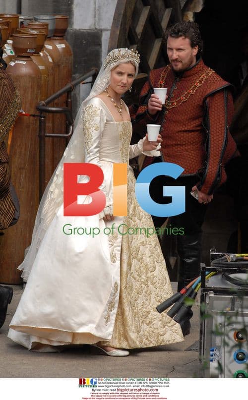 Jonathan Rhys-Meyers and Annabell Wallis film 'The Tudors'