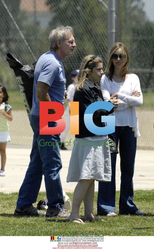 Harrison Ford and Calista Flockhart at son's baseball match