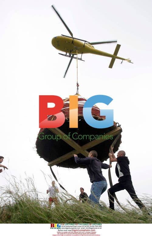 Helicopter Flies Giant Art Breast