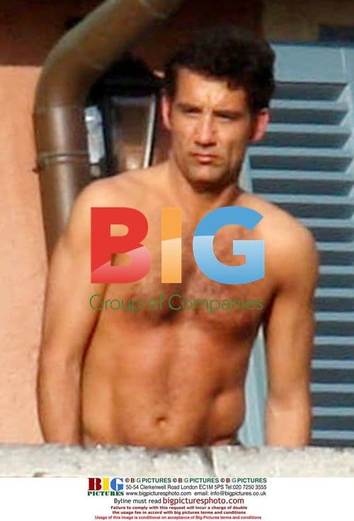 Clive Owen on Hotel De Russie terrace in Rome