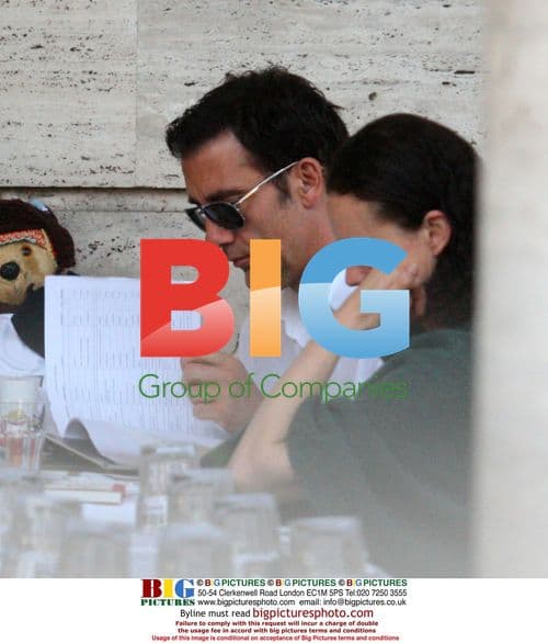 Clive Owen and Family in Rome