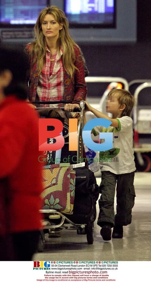 Natasha McElhone Arrives at LAX with Sons