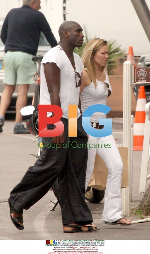 Sol Campbell and Fiona Barratt in France