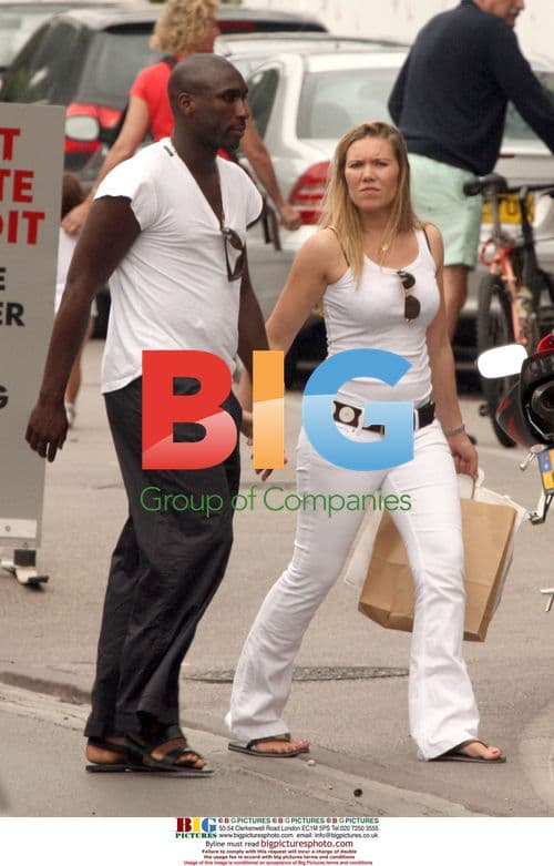 Sol Campbell and Fiona Barratt in France