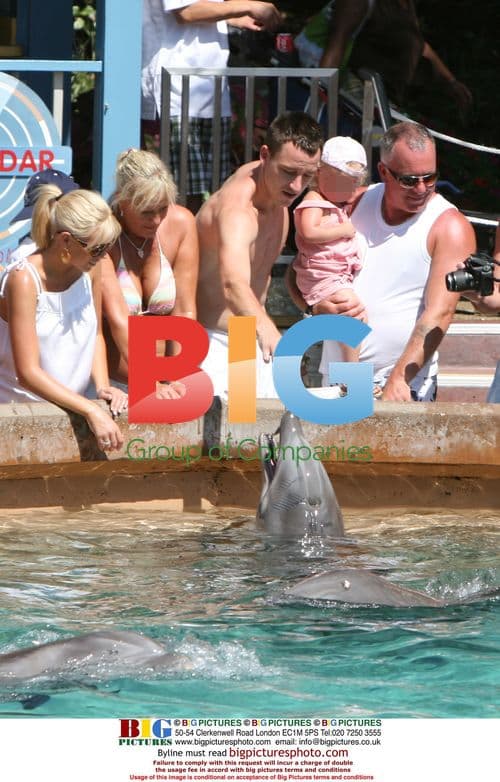 John Terry with Family at Theme Park