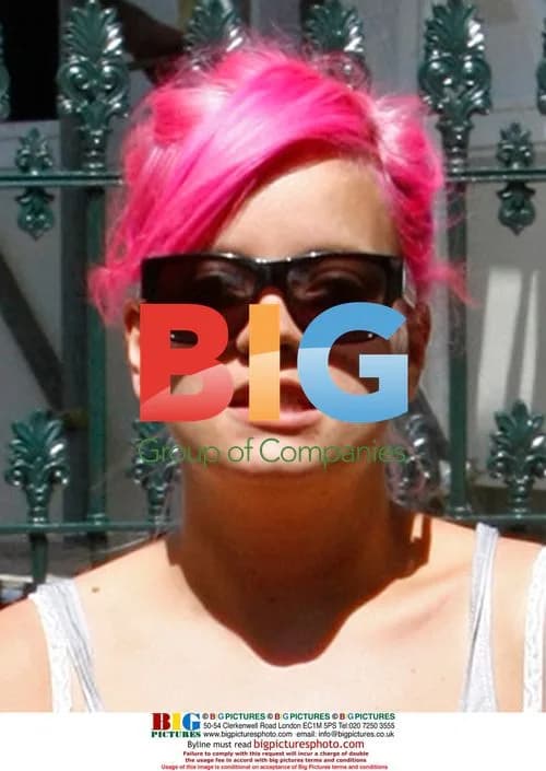Pink-haired Lily Allen leaving home in London
