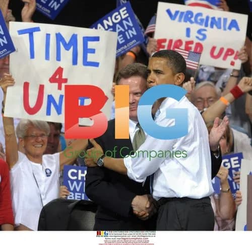 Obama and Webb at Virginia campaign event