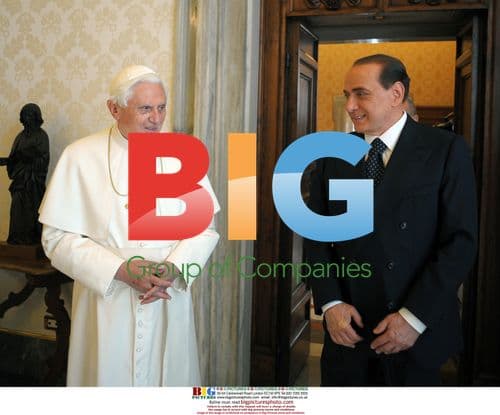 Pope Benedetto XVI meets Silvio Berlusconi