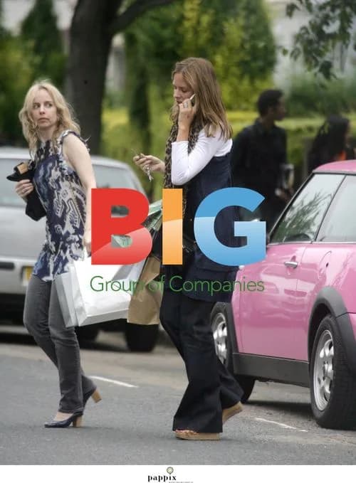 Trinny Woodall Out in Pink Mini Cooper