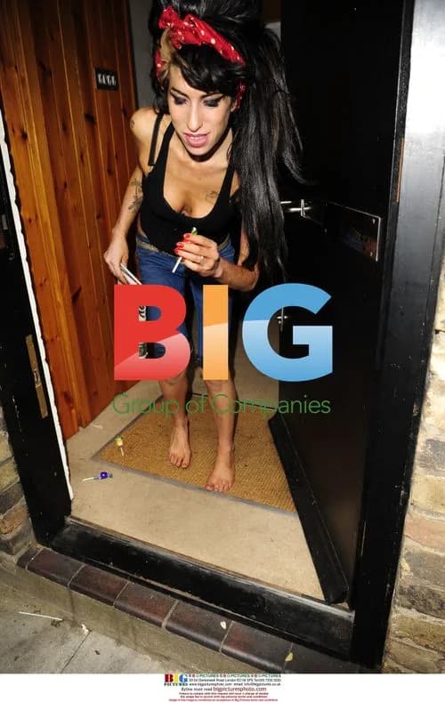 Amy Winehouse talks to paparazzi in London