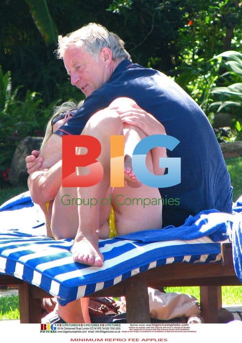 Chris Tarrant and partner Jane Bird on holiday in Spain