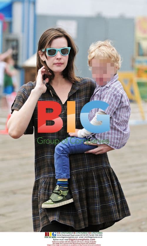 Liv Tyler and son Milo at Pacific Park