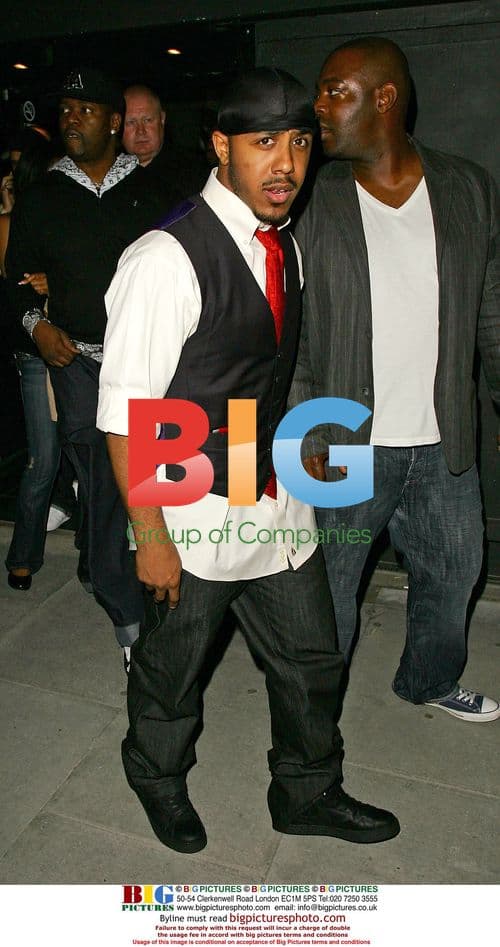 Marques Houston leaves Faces nightclub in Gants Hill