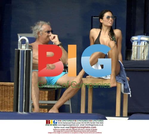 Flavio Briatore and Elisabetta Gregoracci on yacht
