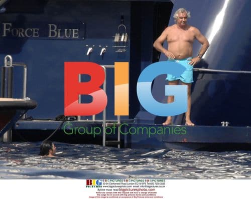 Flavio Briatore and Elisabetta Gregoracci on yacht