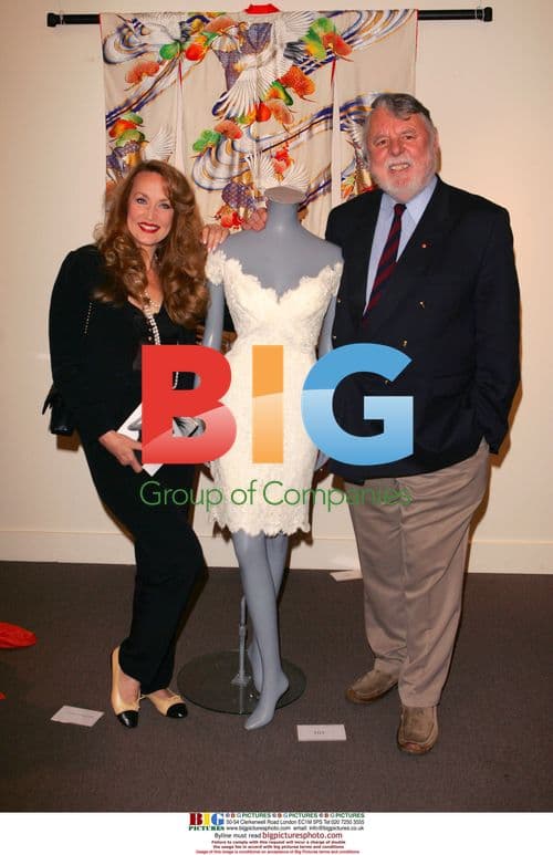 Jerry Hall and Terry Waite at Sotheby's Auction