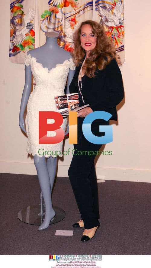 Jerry Hall at Sotheby's Olympia auction