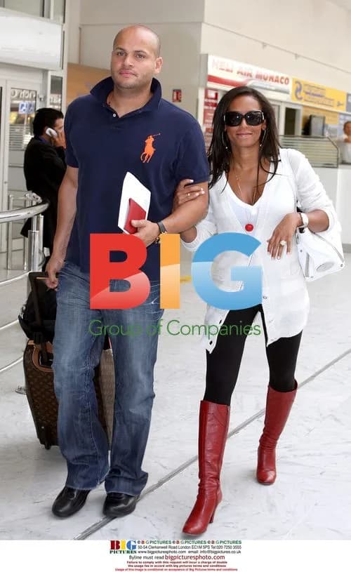 Mel B and Stephen Belafonte at Nice Airport