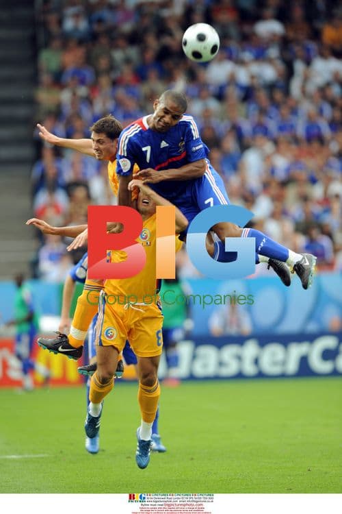 France's Flourent Malouda vs Romania's Paul Codrea at Euro 2008