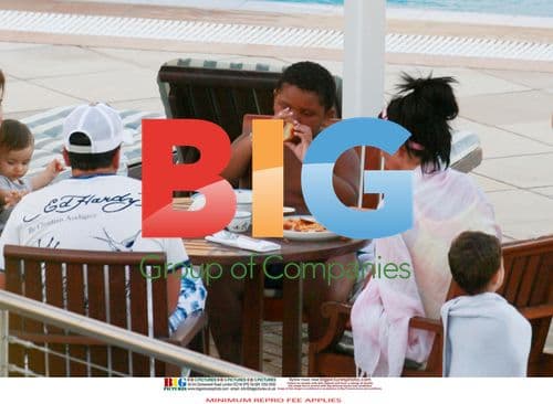 Katie Price and family at hotel pool