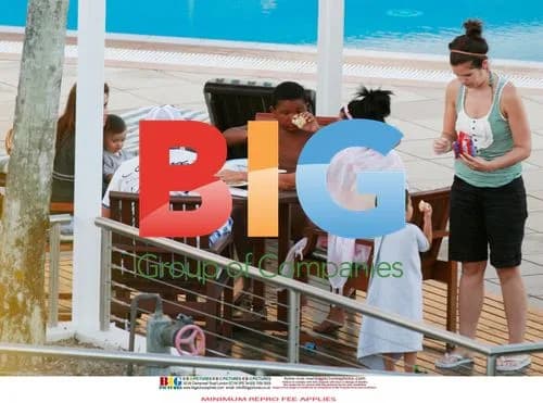 Katie Price with family at hotel pool