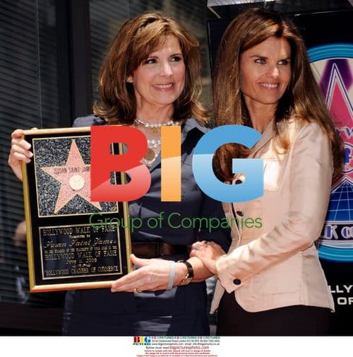 Susan Saint James and Maria Shriver at Walk of Fame Ceremony