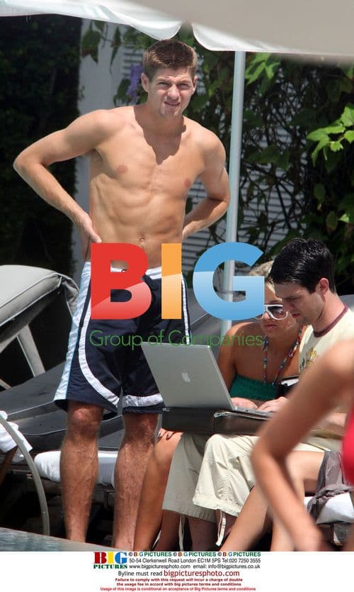 Steven Gerrard and Alex Curran in Miami