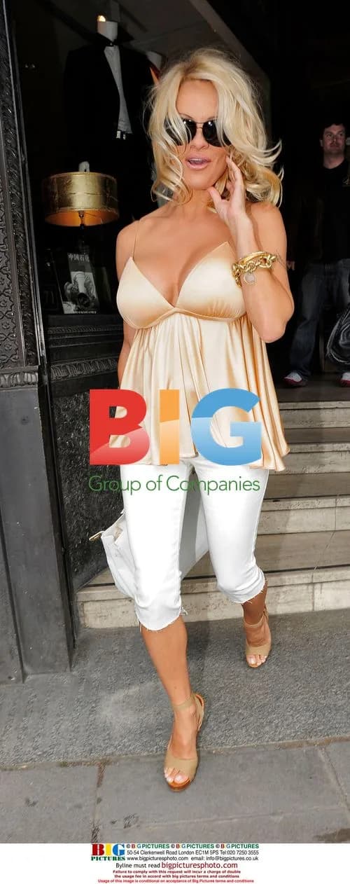 Pamela Anderson goes shopping in London
